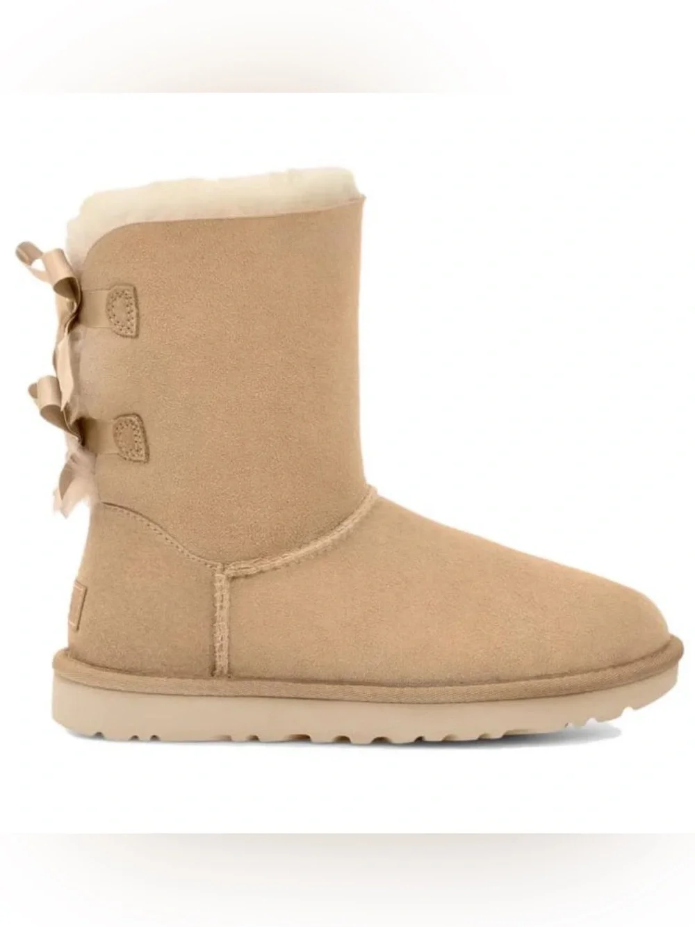 UGG Bailey Bow II Genuine Shearling Boot in Mustard Seed